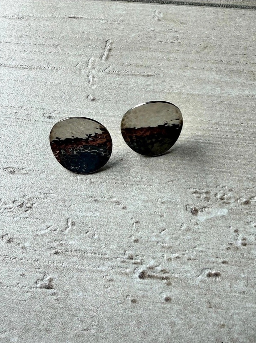 James Avery Hammered Round Statement Earrings